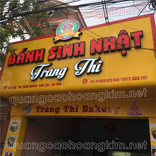 Chữ nổi mica lọng viền gắn biển alu cực đẹp, rất bền